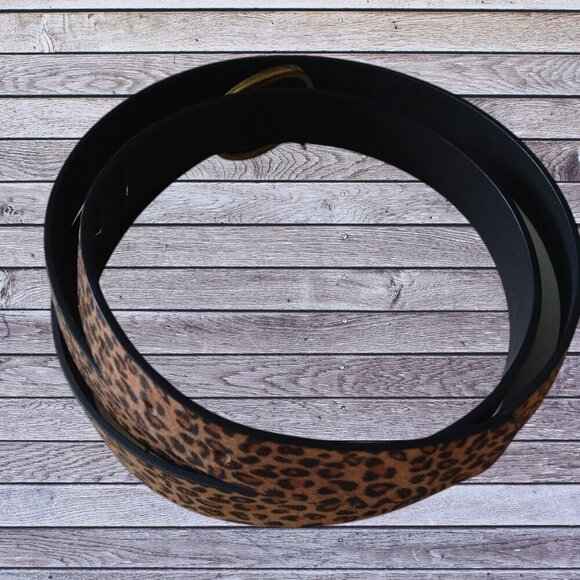 Women's Animal Print 1" Wide Belt Cheetah Faux Leather - Picture 4 of 4